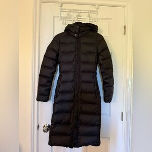 Aritzia Black Long Puffer Coat